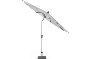 Riva parasol 300 cm rond lichtgrijs met kniksysteem - afbeelding 1
