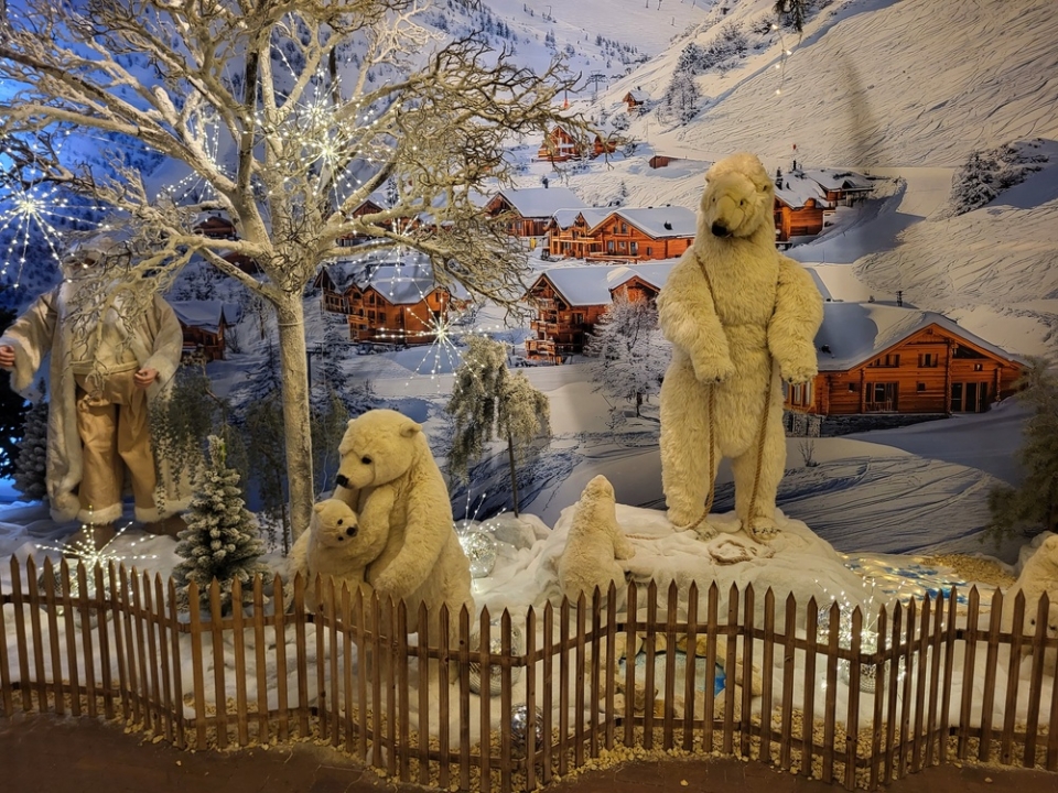 Weihnachtsdekoration in der Ausstellung