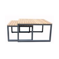 2 Dlg. Stefano koffietafel teak top