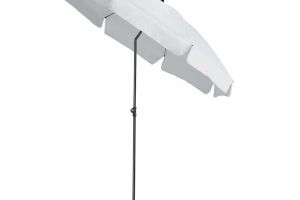 Parasol Aruba, ø 200cm, Wit - afbeelding 1