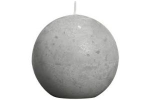Bolkaars rustiek d8cm lichtgrijs