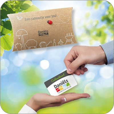 Cadeaukaart in geschenkverpakking