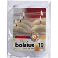 Drijfkaars d4.5cm wit 10st