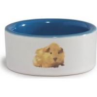 Hamstervoerbak keramiek blauw