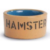 Hamstervoerbak keramiek Blauw-Beige