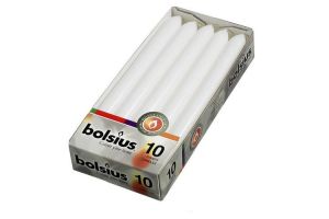 Huishoudkaars d2h23cm wit 10st
