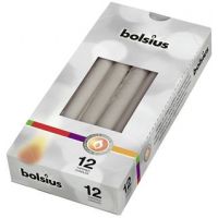 Kaars gotisch d2.4h24.5 w.grijs 12st