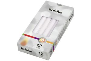 Kaars gotisch d2.4h24.5cm wit 12st