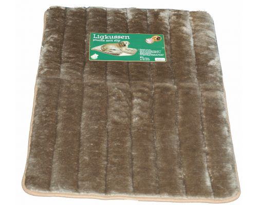 Ligkussen pluche bruin l107b70cm