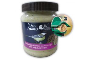 NABU / LBV Erdnussbutter für Vögel mit Mehlwürmer