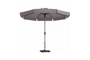 Parasol flores d300cm + volant taup