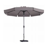 Parasol flores d300cm + volant taup