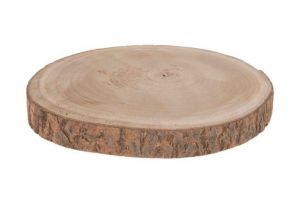 Paulownia wood round slice 30x30x3cm naturel