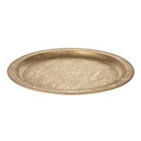 Plate MDF ø 44.5x3.5cm gold-wash