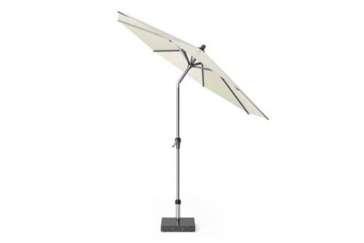 Wasserette zoals dat Dochter Platinum Riva parasol 300 cm rond ecru met kniksysteem - Tuincentrum Daniëls