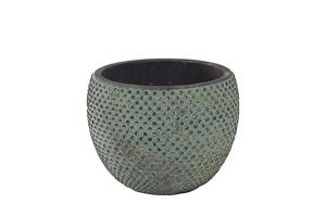 Pot fay d16h12cm blue gold