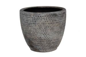 Pot luca d28h25cm grijs/bruin
