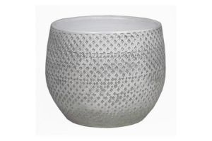 Pot sabine d14h11cm wit