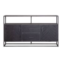 Dressoir Hudson 2drs. 2 laden - zwart