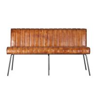 Eetkamerbank Marvin 200 cm - cognac rosi leer