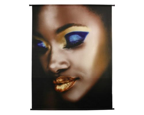 Wall Hanging Lady Make-Up Velvet Gold 140x170cm