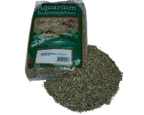 Aquarium grind donker 1-2 mm  8 kg