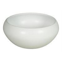 Schaal rian d20.5h10.5cm mat wit