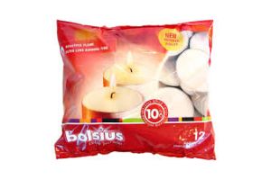 Theelicht maxi 10u wit zak 12st