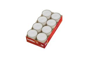 Theelicht maxi licht 9u wit 16st