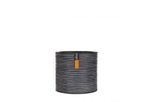 Vaas cylinder  Rib 14x14x14 zwart