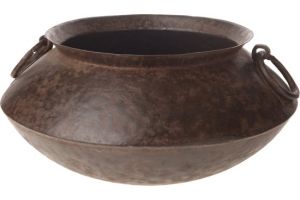 Vintage iron pot "home used" 29x29x23cm
