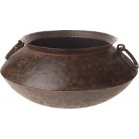 Vintage iron pot "home used" 29x29x23cm