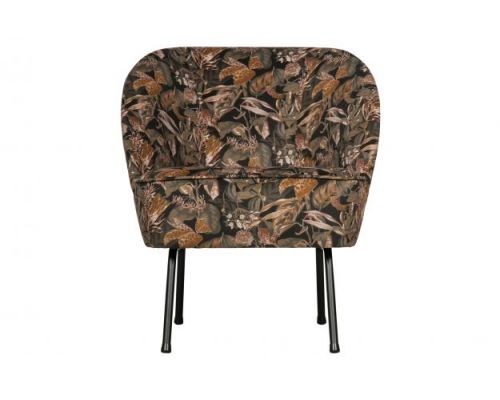 Vogue fauteuil fluweel bouquet zwart