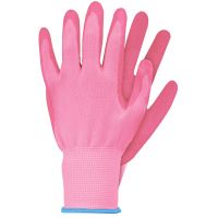 Werkhandschoenen, maat S, latex roze