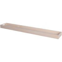 Wooden rectangle tray 118x18x4.8cm white