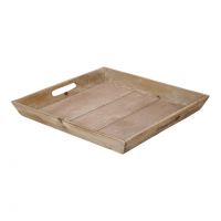 Wooden tray 35x35x4.5cm Brown